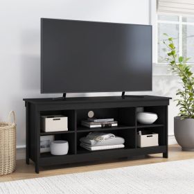 Ardent No Tools Open Shelf TV Stand Console for TVs up to 50", Black