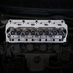 Engine Cylinder Head Assembly Replacement Aluminum For SBF FORD Mustang (Option: Silver)