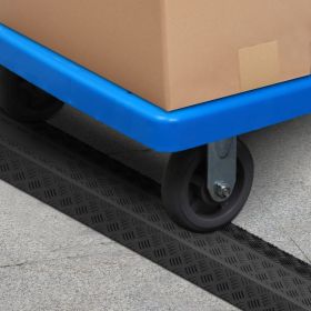 2 PCs 39 In Speed Bumps 2000 Lbs Cable Protector Ramp Drop Over Cord Cover (Option: Black)