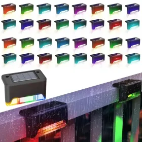 32/16 PCS Decorative Light Solar Energy Waterproof And Dustproof Light Source Sensing Suitable For Shopping Malls Guardrails Decks Stairs Gardens (Option: RGBlights32PCS)