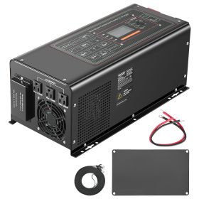2000W Pure Sine Wave Inverter Charger DC 12V To AC 120V Power Inverter (Option: Black)