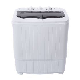 US XPB35-ZK35 14.3 Lb Washing Machine, Double Drum With Drain Pump, Plastic, Semi-Automatic (Option: white)