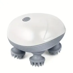 Pet Massager, Pet Scalp Massager, Handheld Electric Cat Massager, Dog Massager, 4 Rotating Massage Heads, Relax Muscles, Cat And Dog Scalp Massag (Option: white)
