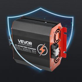 12V 20A DC To DC Charger Battery Charger 250W For Lead-Acid And Lithium AGM GEL (Option: Black)