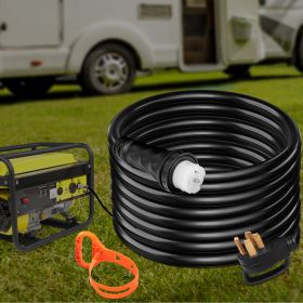 10Ft 50 Amp Generator Extension Cord STW 6/3 + 8/1 Generator Cord 125V 250V Generator Power Cord N14-50P & SS2-50R & CS6364 Twist Lock Connectors (Option: Black)