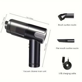 Wireless-silver Car Vacuum Cleaner Wireless Usb Charging Car Vacuum Cleaner Home Handheld Mini Desktop Vacuum Cleaner Portable (Option: Silver1)
