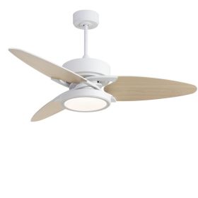 Light Pro 52 In. LED Indoor White Smart Ceiling Fan With Remote Control (Option: white)
